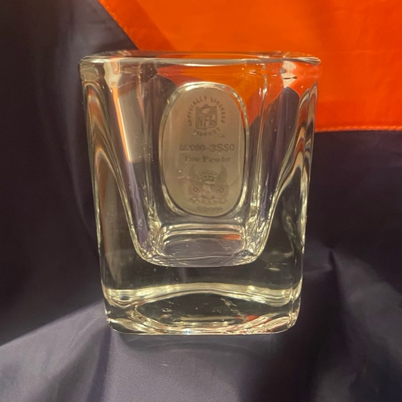 Chicago Bears Shot Glass, NFL, Squared Design, Pewter Insignia - Picture 4 of 6